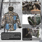 Hunting Jacket with Fleece Lining Tactical Waterproof Hooded Coat Outdoor Silent Deer Hunting Parka Upland Camo Hunting Jackets
