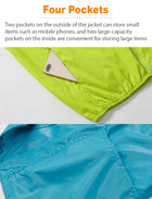 JNLN Men Women Hiking Jackets Waterproof Sun Protective Windbreaker Unisex Camping Climbing Outdoor Rain Coat Portable Clothes