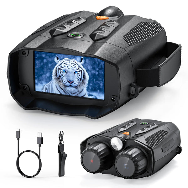 4K HD Night Vision Goggles Binoculars 10X Zoom Infrared 5000mAh Digital Telescope Camera 800M for Outdoor Hunting Camping Tools