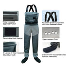 Waterproof Fishing Waders 5 or 3 Layers Men Women Hunting Fishing Wading Pants with Neoprene Socks Waist Chest Fishing Clothes