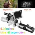 3 million pixel night vision rifle sight 4.3-inch high-definition large screen monocular telescope for shooting and hunting