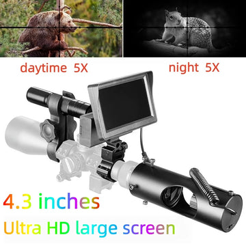 3 million pixel night vision rifle sight 4.3-inch high-definition large screen monocular telescope for shooting and hunting