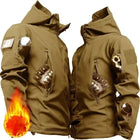 Winter Thick Camo Suit Waterproof Tactical Jackets Training Multi-pocket Hooded Jacket Fleece Pants Men Outdoor Hunting clothes