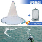 Saltwater Fishing Cast Net for Bait Trap 3ft/4ft/5ft/6ft/7ft/8ft/9ft/10ft Radius with Heavy Duty Real Zinc Sinker Weights