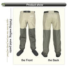 Fly Fishing Waders Fish Wading Pants Original JEERKOOL 3 Layers  Overalls Waterproof Clothes Soft Waders Breathable Boot