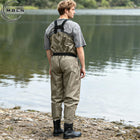 Fishing Waders with Boots, Nylon Chest Wader 170T, 15000mm Waterproof, Adjustable Straps, Large Pocket, All-Season Fishing Gear