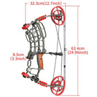 30-60lbs Compound Bow Shooting Steel Ball 420fps Dual Purpose Bow Archery Arrow 80% Let off for Right Hand Car Hunting Bow