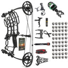 30-60lbs Compound Bow Shooting Steel Ball 420fps Dual Purpose Bow Archery Arrow 80% Let off for Right Hand Car Hunting Bow