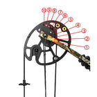 Outdoor Archery Hunting Shooting 20-70 lb Right Hand Black/Camouflage Compound Bow Set Aluminum Alloy with Bow Accessories