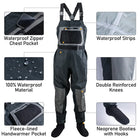 Goture-Thickened Fly Fishing Waders, 100% Waterproof Fishing Clothes, Chest Overalls, Breathable Boot, S, M, L, XL, XXL