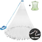 Fishing Cast Net 4ft 6ft 8ft Radius USA Saltwater Freshwater Fishing Nets for Bait Trap Fish Casting Nets with Ring Easy Throw