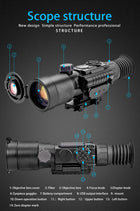 Night Vision Scope for Hunting 3.7-11X Zoom Focusing Optical Heat Night Thermal Imaging Monocular for Hunting