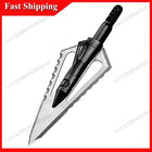 ABUB 100 Grain Archery Heads Broad Head Tips Arrows For Practicing Hunting Crossbow Recurve Bow Compound Bow