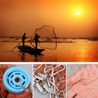 Saltwater Fishing Cast Net for Bait Trap 3ft/4ft/5ft/6ft/7ft/8ft/9ft/10ft Radius with Heavy Duty Real Zinc Sinker Weights