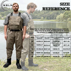 Fishing Waders with Boots, Nylon Chest Wader 170T, 15000mm Waterproof, Adjustable Straps, Large Pocket, All-Season Fishing Gear