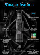Night Vision Scope for Hunting 3.7-11X Zoom Focusing Optical Heat Night Thermal Imaging Monocular for Hunting