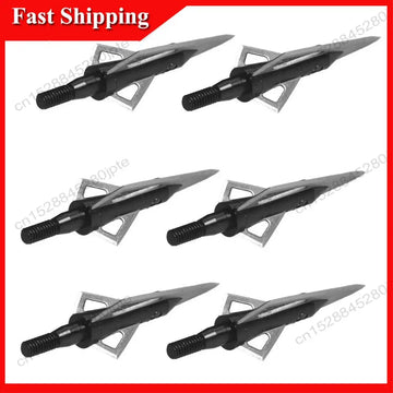 ABUB 100 Grain Archery Heads Broad Head Tips Arrows For Practicing Hunting Crossbow Recurve Bow Compound Bow