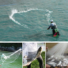 Fishing Cast Net 4ft 6ft 8ft Radius USA Saltwater Freshwater Fishing Nets for Bait Trap Fish Casting Nets with Ring Easy Throw