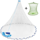 Cast Net 3/8" Mesh 3/4/5/6/8ft for USA Freshwater Saltwater Casting Nets with Weight Sinker & Bait Shrimp Trap Fish Accessories