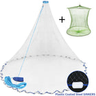 Fishing Cast Net 4ft 6ft 8ft Radius USA Saltwater Freshwater Fishing Nets for Bait Trap Fish Casting Nets with Ring Easy Throw