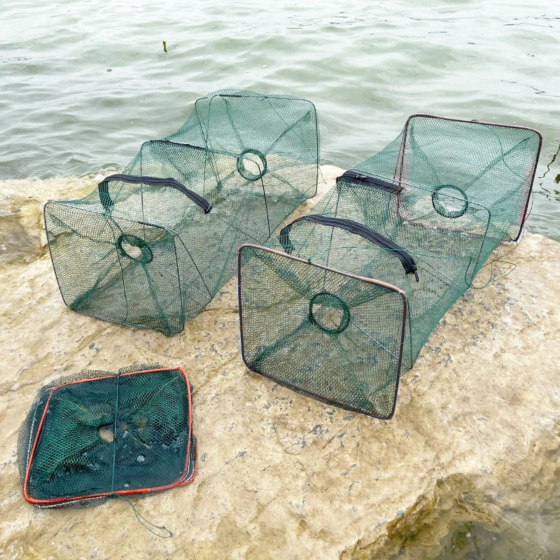 Crawdad Foldable Cast Net Fish Cage Crab Shrimp Crayfish Fish Trap Net Perfect Collapsible Net Fishing For Outdoor Enthusiasts