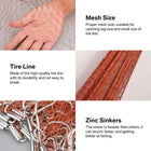 Saltwater Fishing Cast Net for Bait Trap 3ft/4ft/5ft/6ft/7ft/8ft/9ft/10ft Radius with Heavy Duty Real Zinc Sinker Weights