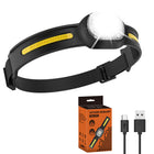 Rechargeable COB Headlamp – Motion Sensor, Hands-Free